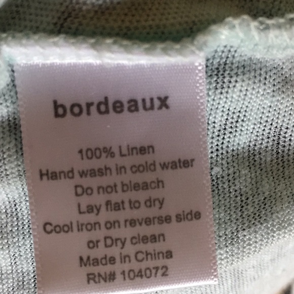 Bordeaux shortsleeve shimmer of mint/100% linen - Picture 4 of 8